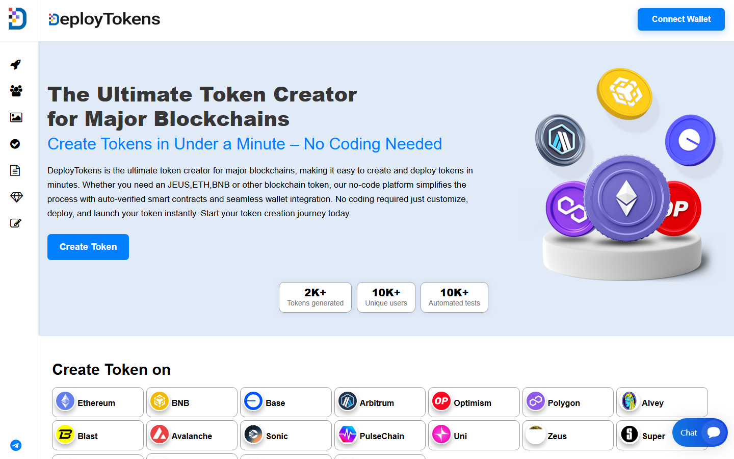 Screenshot of DeployTokens
